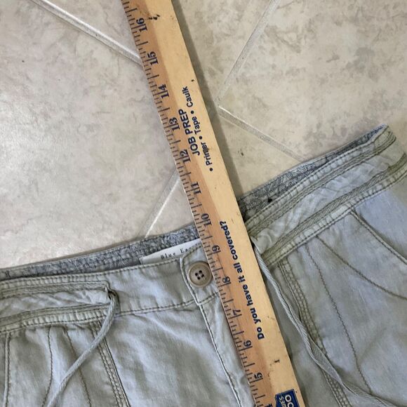 Blue Earth 100% Linen Pants women’s 4 Pants Drawstring Waist pockets roll tab - Picture 10 of 13